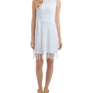 Lysse white crochet tank dress medium NWT …
